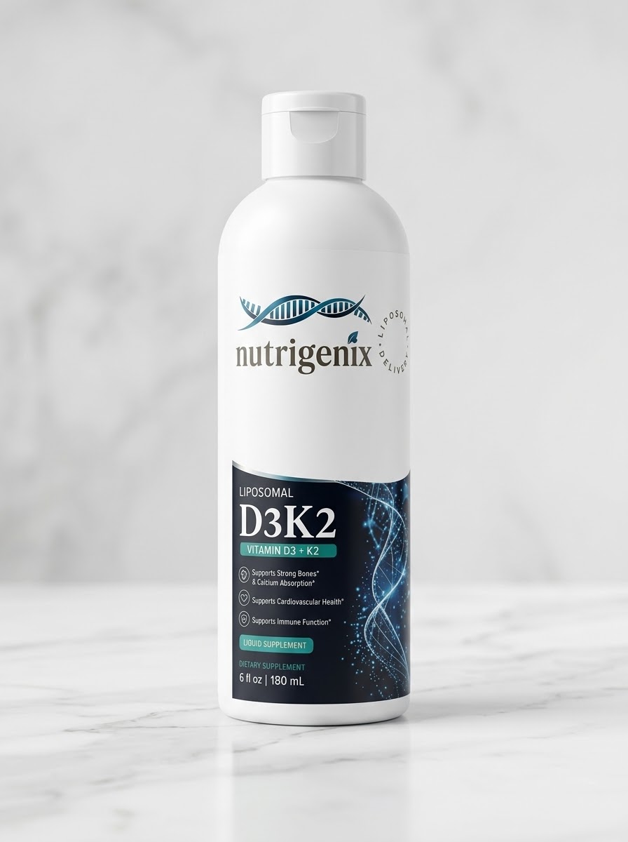 Liposomal D3K2 Vitamin D3 + K2 · 30 servings research vial