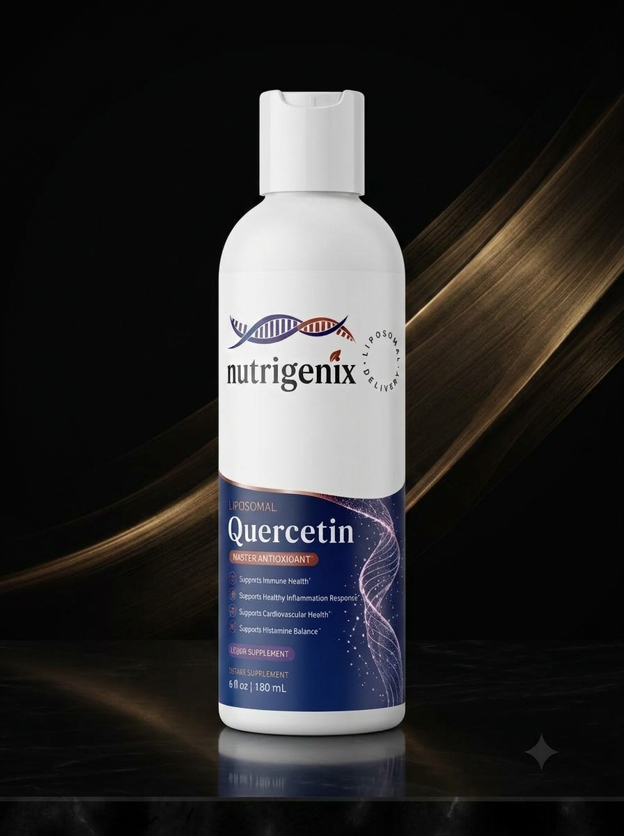 Liposomal Quercetin 500 mg per 6 mL serving oral peptide