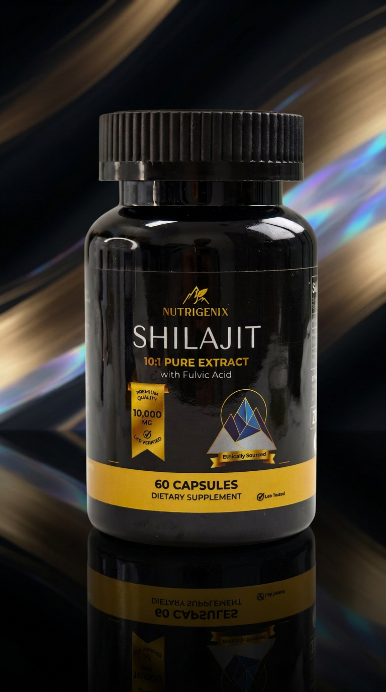 Shilajit 1,000 mg per 2-capsule serving supplement